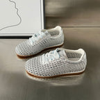 Damen Atmungsaktive Lace-Up Sneakers mit modischem Netzdesign R&B