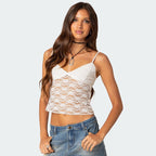 Damen Spitzencami mit verstellbaren Trägern R&B
