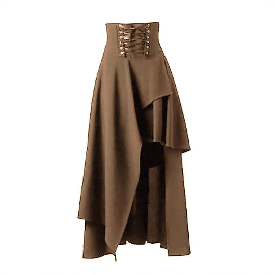 Damen Eleganter asymmetrischer Rock mit Schnürung R&B