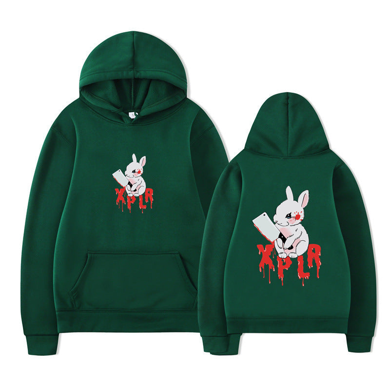 Damen Kapuzensweater mit auffälligem Cartoon-Motiv und bequemer Passform R&B