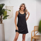 Damen Freizeitkleid mit feinem Lochmuster und schmalen Trägern R&B