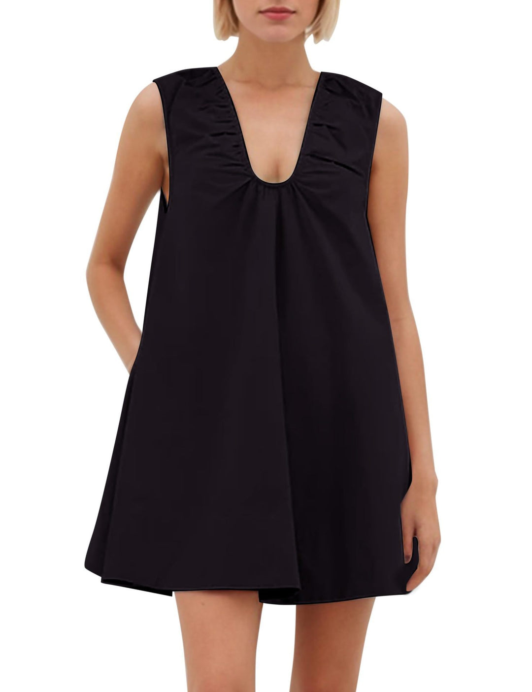 Damen Lässiges Sommerkleid mit Rüschen-Ausschnitt R&B