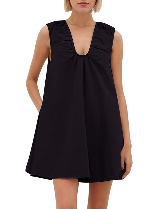 Damen Lässiges Sommerkleid mit Rüschen-Ausschnitt R&B
