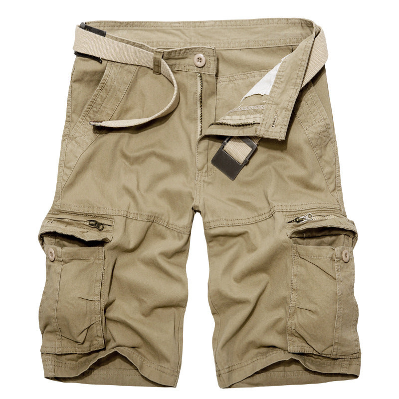 Herren Cargo-Shorts mit multifunktionalen Taschen und verstellbarem Gürtel R&B