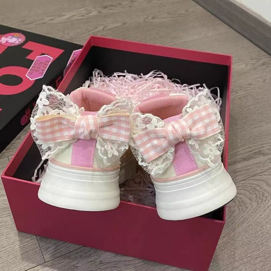 Damen Sneaker mit verspielten Schleifen-Details und rutschfester Sohle R&B