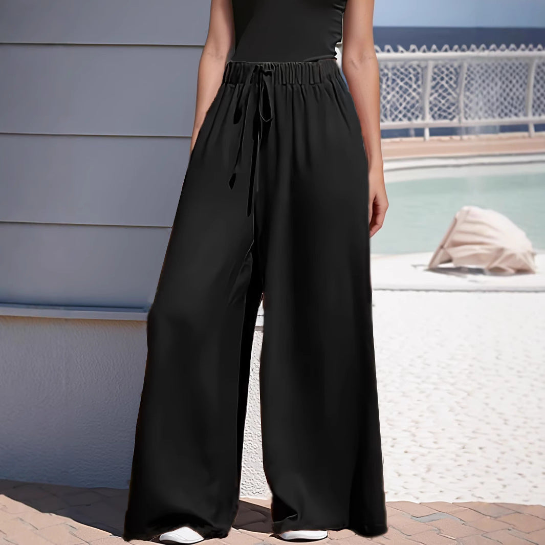 Damen Weite Sommerhose mit elastischem Bund und praktischen Taschen R&B