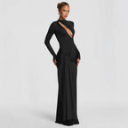 Damen Modisches Maxikleid mit asymmetrischem Ausschnitt R&B