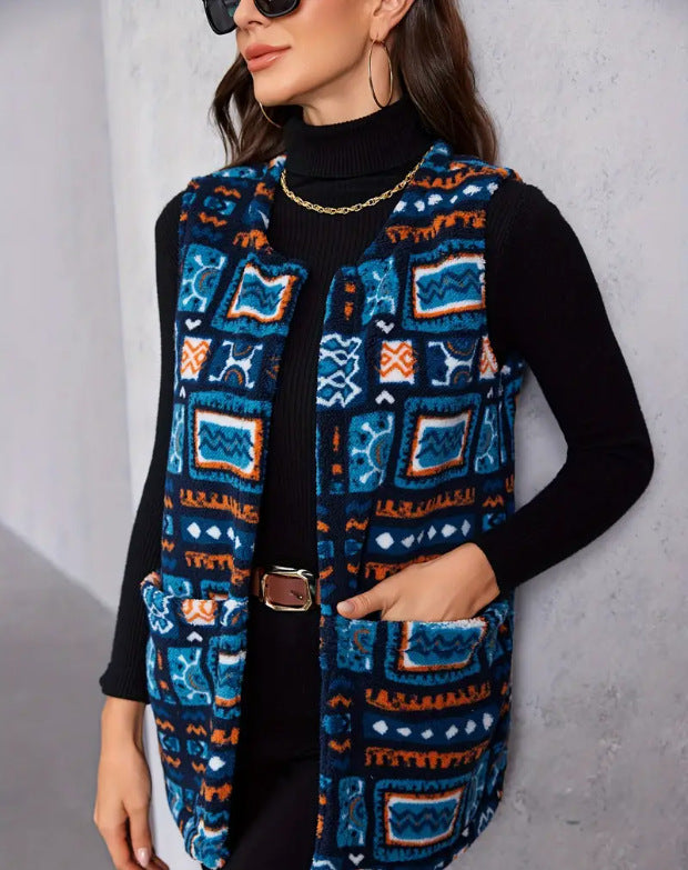 Damen Statement-Weste im Ethno-Design R&B