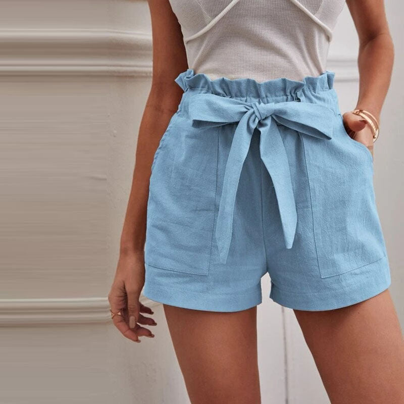 【Baumwolle】Lässige Einfarbige Shorts