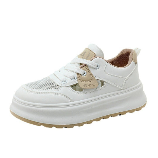 Damen sportliche Sneakers mit atmungsaktiver Mesh-Oberfläche und gepolsterter Sohle R&B