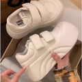 Damen Sportliche Plateau Sneakers mit verstellbarem Klettverschluss