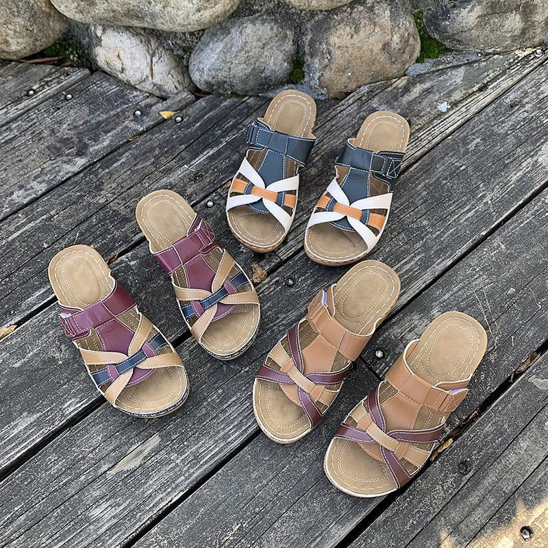 Damen Clogs mit verstellbaren Riemen und gepolstertem Fußbett R&B
