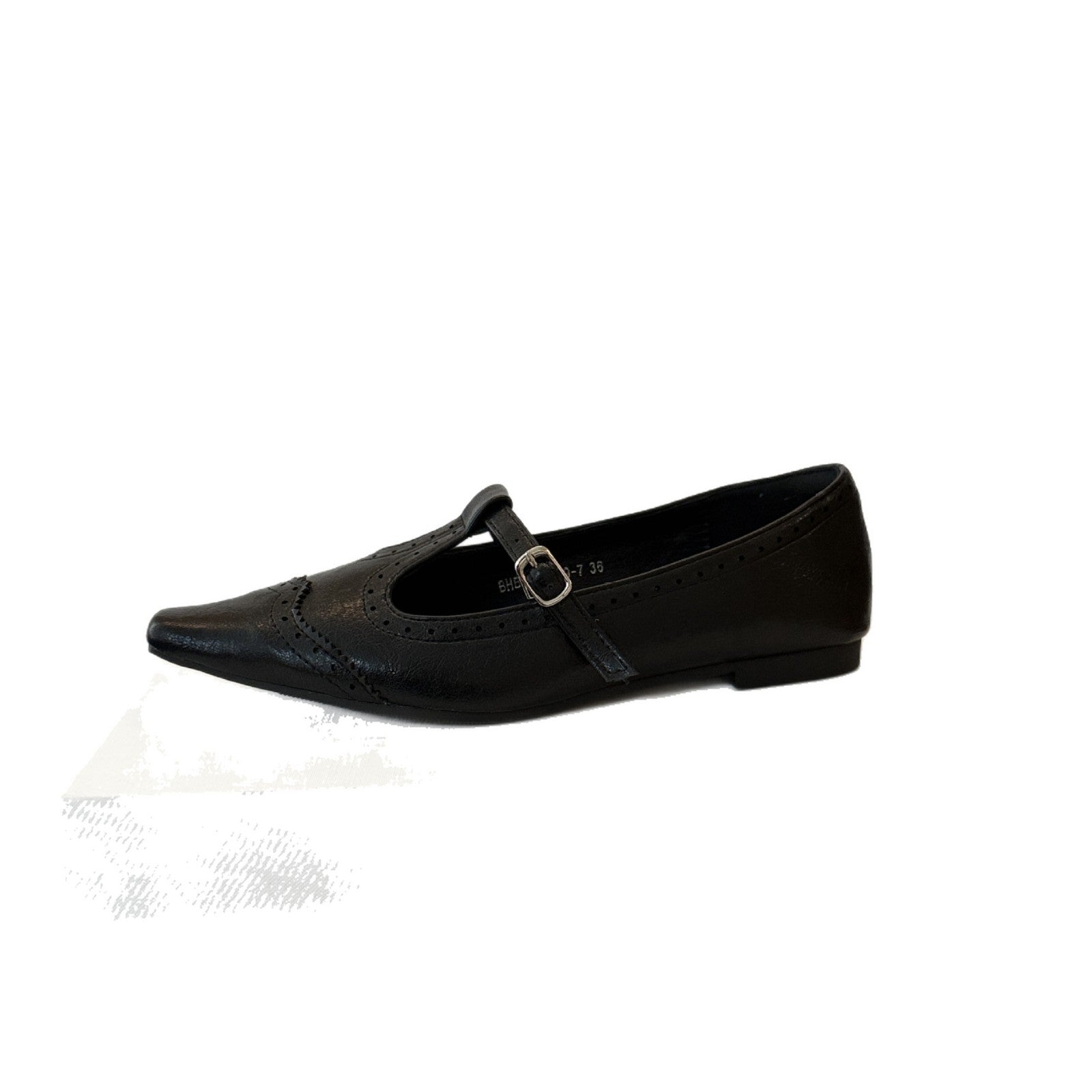 Damen Elegante Mary Jane Ballerinas aus hochwertigem Leder mit modischem Riemchen R&B