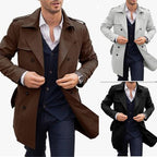 Herren leichter Trenchcoat mit modernem Design und stylischem Stehkragen