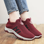 Damen Bequeme Slip-On Laufschuhe mit atmungsaktiver Strickoberfläche R&B
