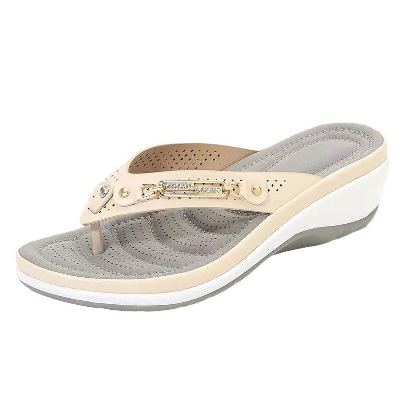 Damen Wedge-Sandalen mit modischem Riemendesign und ergonomischem Fußbett R&B