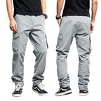 Herren Cargo-Hose mit vielseitigen Taschen und elastischem Bund R&B