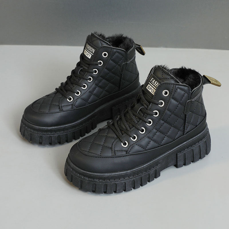 Damen modische Winterstiefel mit rutschfester Sohle und kuscheligem Innenfutter R&B