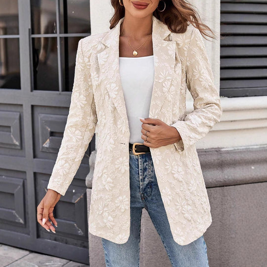 Damen Modischer Blazer mit floralen Details R&B