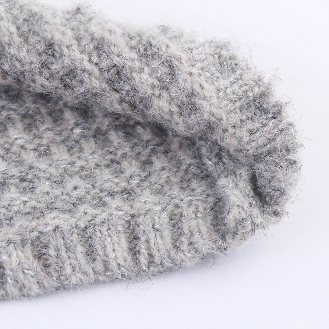Damen Strickjacke mit doppelter Knopfleiste und hoher Kragen R&B