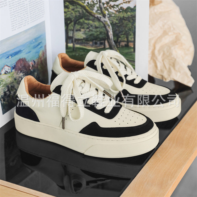 Damen Bequeme Leder Sneaker