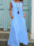 Damen Maxikleid mit praktischen Taschen und fließendem Schnitt R&B