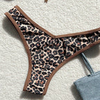 Damen Triangel-Bikini mit exotischem Print und verstellbaren Trägern R&B