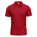 Herren nan Polokragen-Shirt mit schlanker Passform, atmungsaktiver Meshstruktur und flacher Zwei-Knopfleiste R&B
