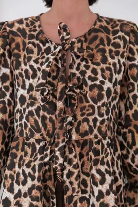 Damen Bluse mit Rüschen und Bindebändern R&B