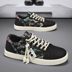 Damen modische Canvas Sneakers mit einzigartigem grafischem Design