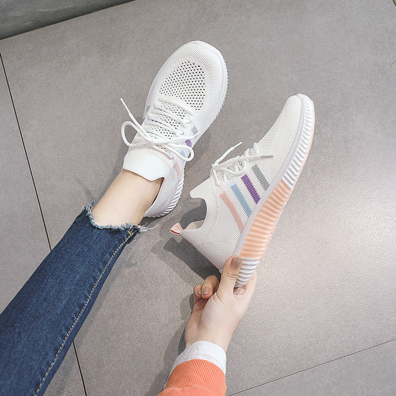Damen Leichte Freizeit-Sneaker mit atmungsaktiver Mesh-Oberfläche und flexibler Laufsohle R&B