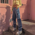 Damen Weitgeschnittene Jeanshose R&B