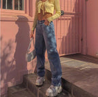 Damen Weitgeschnittene Jeanshose R&B