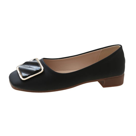 Damen elegante Ballerinas mit dekorativem Schnallen-Detail R&B