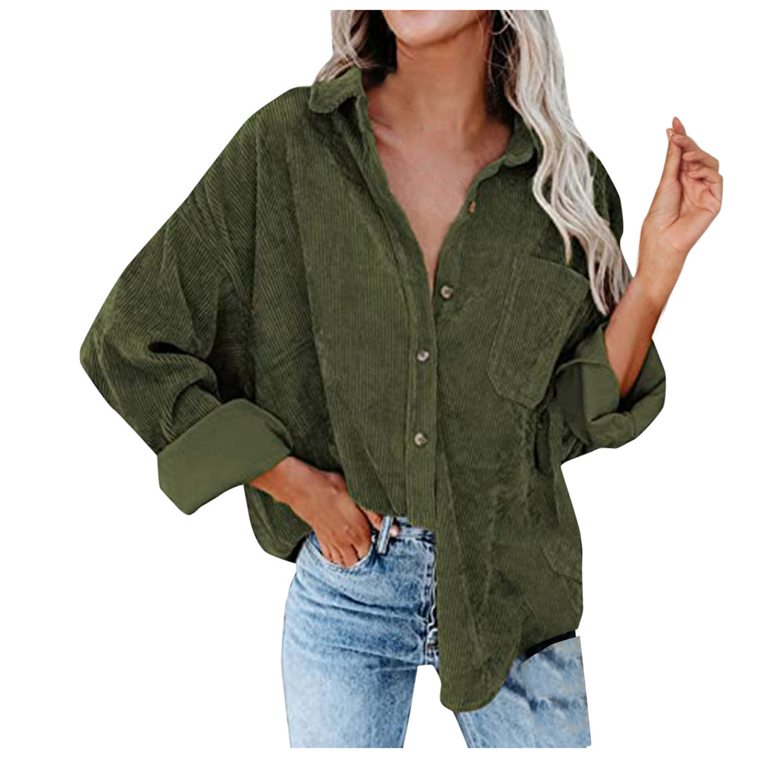 Damen Übergroße Kordbluse R&B