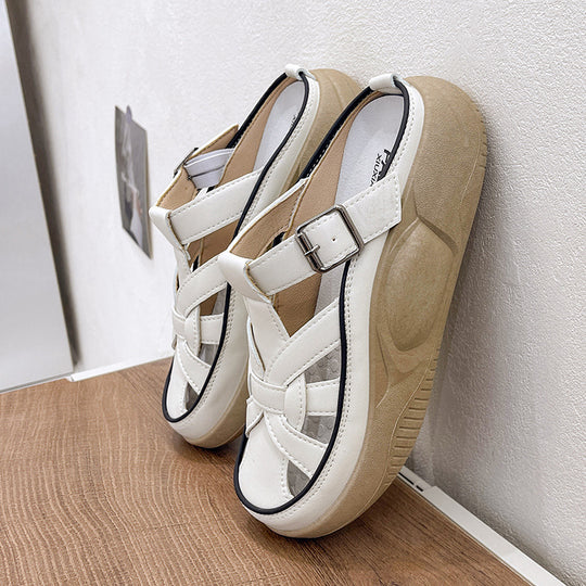 Damen Bequeme Slingback Sandalen mit verstellbarem Riemendesign und anatomischer Fußbett R&B