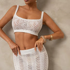 Damen Stricktop und Rock Set R&B