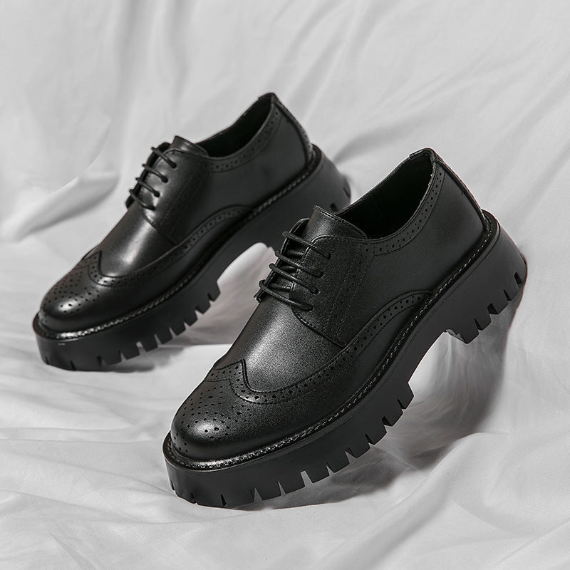 Herren Schnürschuhe mit modischem Broguemuster von