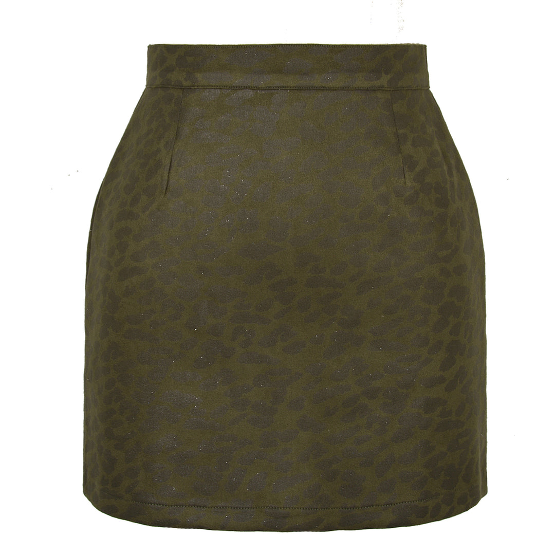 Damen modischer Minirrock mit elegantem Animal-Print und hochwertiger Verarbeitung R&B