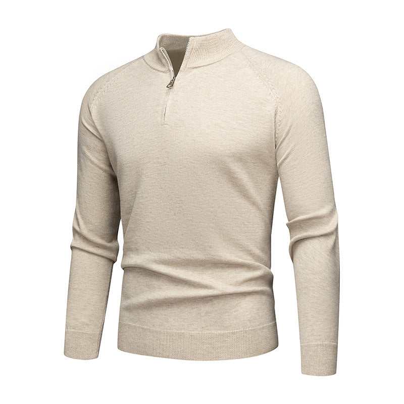Herren modischer Pullover mit kurzem Reißverschluss R&B