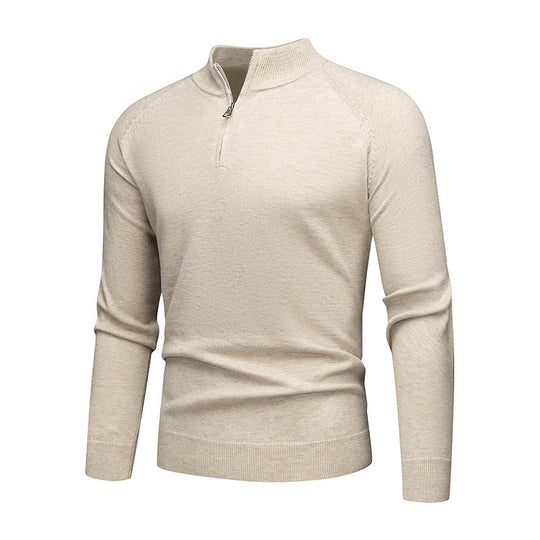 Herren modischer Pullover mit kurzem Reißverschluss R&B