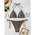 Damen Triangel-Bikini mit verspieltem Leopardenmuster R&B