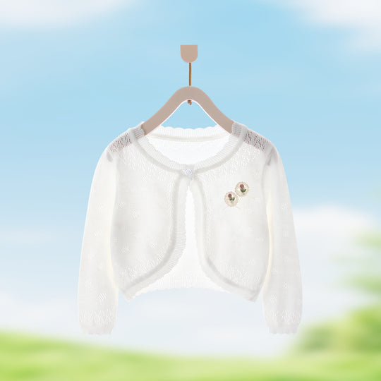 Mädchen's nan zarte Spitzenstrick kurzer Bolero-Cardigan R&B