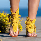 Damen modische Clogs mit atmungsaktiver Perforation und trendiger Schnürung R&B