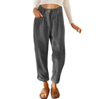 Damen High-Waist Bundfaltenhose R&B