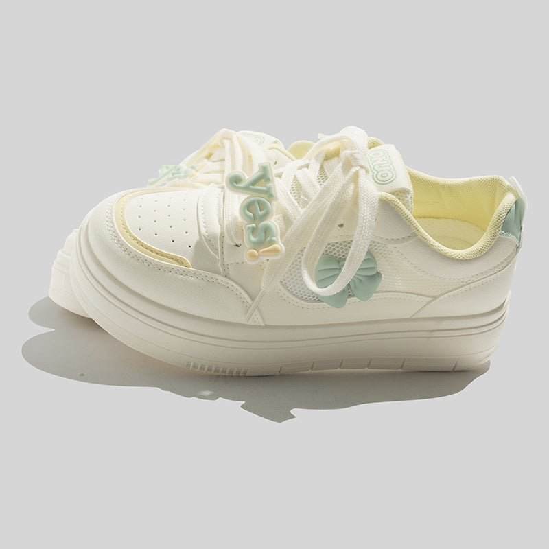 Damen Sneaker mit verspieltem Schleifenmotiv und bequemer Dämpfung R&B