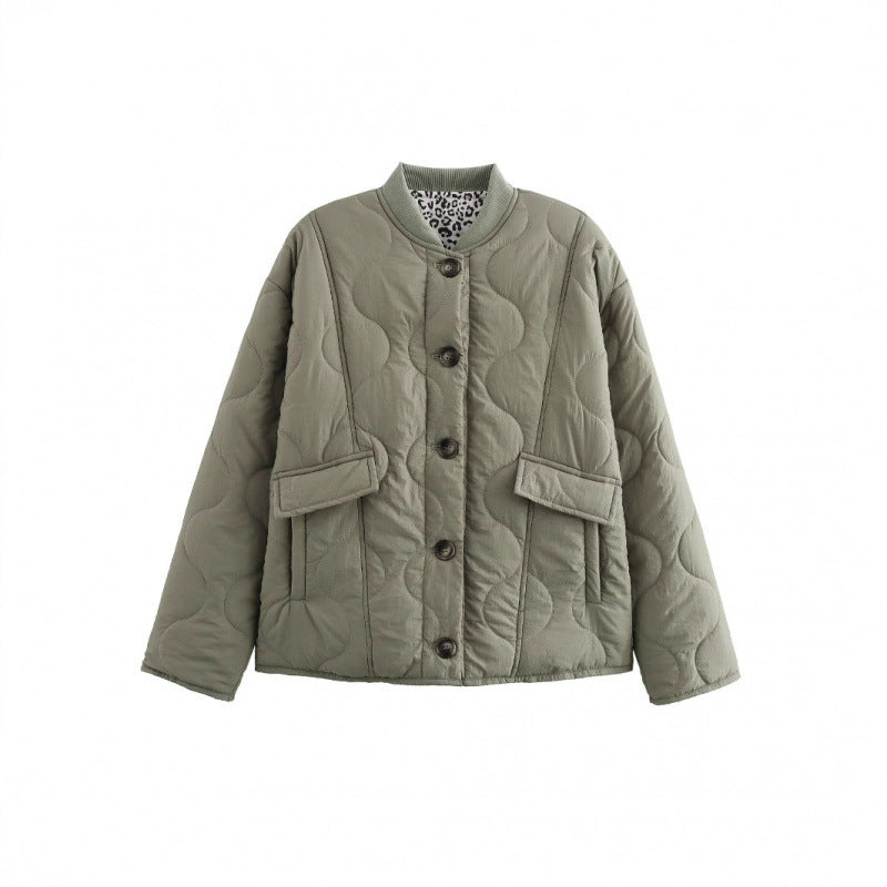 Damen Steppjacke mit praktischen Taschen und dekorativem Knopfverschluss R&B