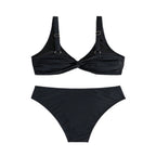 Damen eleganter Bikini mit dekorativen Goldakzenten und einzigartigem Design R&B