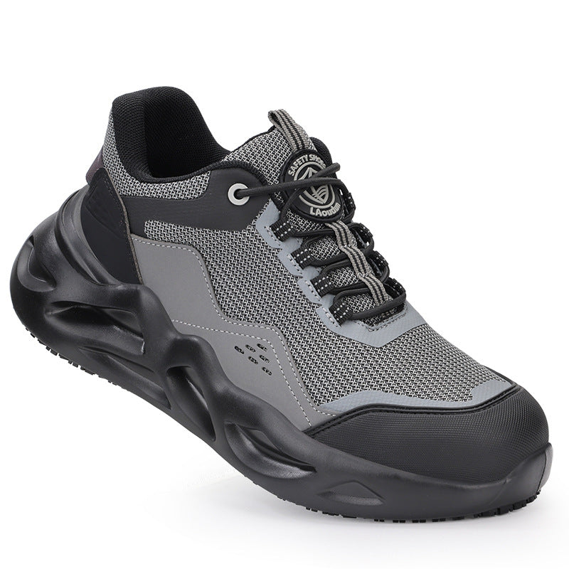 Herren sportliche Sicherheits-Sneaker mit stoßdämpfender Sohle und rutschfestem Profil R&B