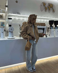 Damen lässige Oversize-Jacke R&B